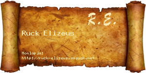 Ruck Elizeus névjegykártya